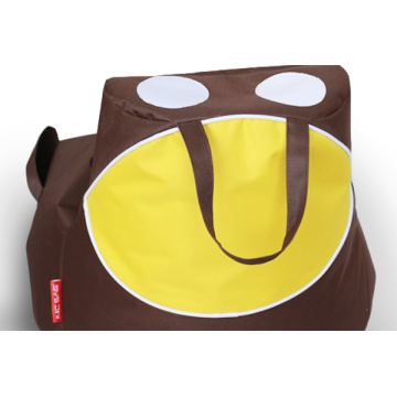 Brown piggy bean bag chair for kids