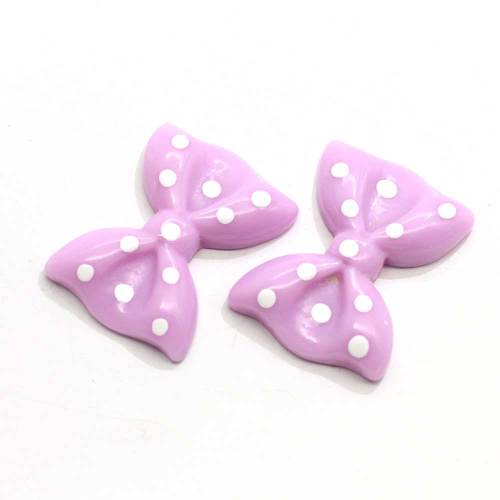 Mixed Color Cabochons Polka Dot Bowknot Bow Tie Flatback Resin For Scrapbooking Craft Embellishments