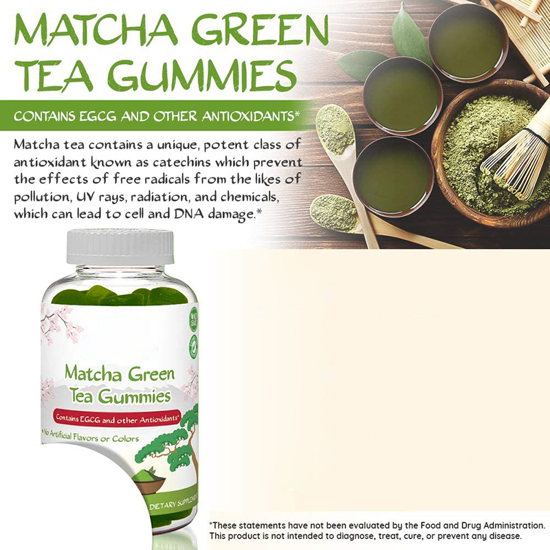 OEM ODM Vegan Natural Matcha Flavor Green Tea weight loss Gummies