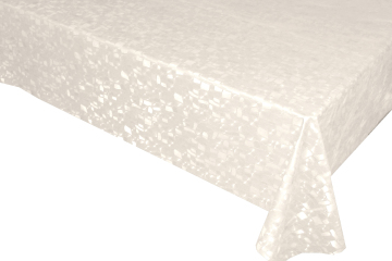 Solid Color Round Embossed Fabric Tablecloth