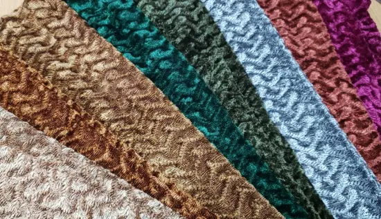 Warp Knitting Fabric Embossing Velvet Sofa Upholstery