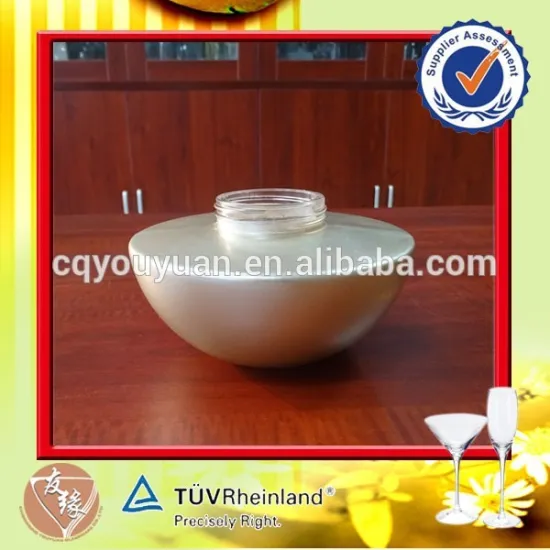 Unique shape painted high end cosmetic bottles