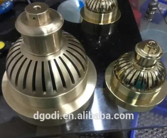 cnc machining brass lamp parts for hotel lobby chandelier