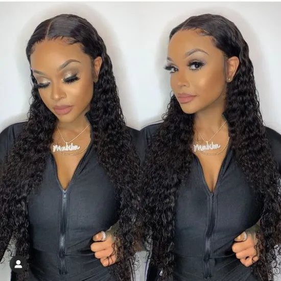 Wholesale Human Hair Extension Vendor Wig Brazilian Curly Wave Closure Wig Hd Frontal Wigs Human Hair Lace Front For Black Women