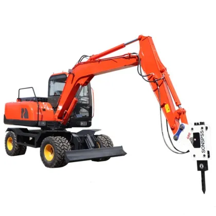 Excavator Machinery 15 Ton Wheel Excavator with Backhoe