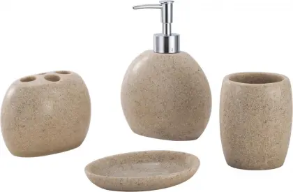 Comfort Polyresin Bathroom Accessory Set 4-piece