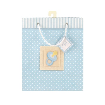 Emballage de baby shower bleu mignon sacs en papier