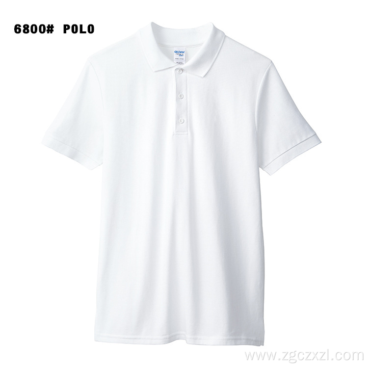 Brand Solid Cotton Lapel Mesh Business Polo Shirt