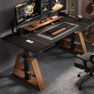 Smart Solid Wood Electric Lift Desk for Office