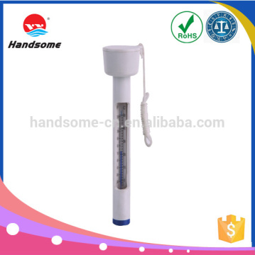 Deluxe floating thermometer of wall skimmer for above-ground and in-ground swimming pool