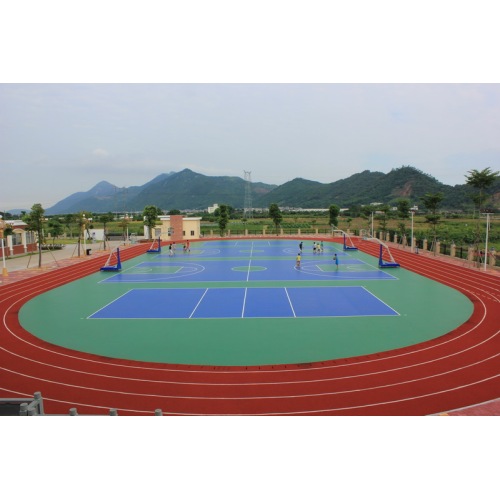 Colourful Synthetic Silicon PU Water-based Courts Sports Surface Flooring Athletic Running Track