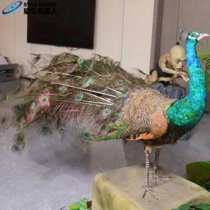 Real Peacock Feathers Animatronic Peacock for Sale