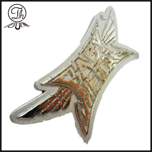 Custom Nickel engraved metal badge pin