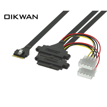 Slimsas SFF-8654 8i до 2SFF-8639 4p Сервер Cable Slimsas 8i U.2