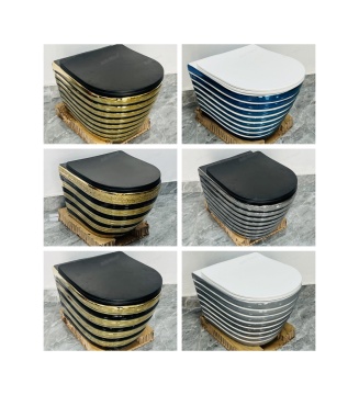 Chaozhou Factory Ceramic Water Saving Hanging Toilet Color Design