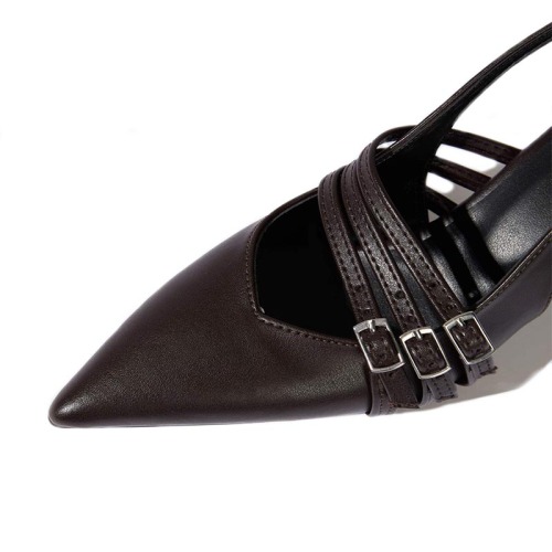 Luxurious French Pointed Toe Slides for Elegant Style