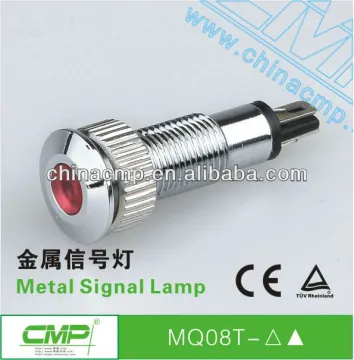 copper plated chromium waterproof 8mm mini led signal light