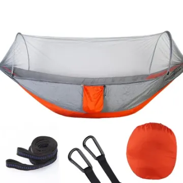 Automatic Pop up Camping Hammock Outdoor Portable Folding Hammock with Mosquito Net