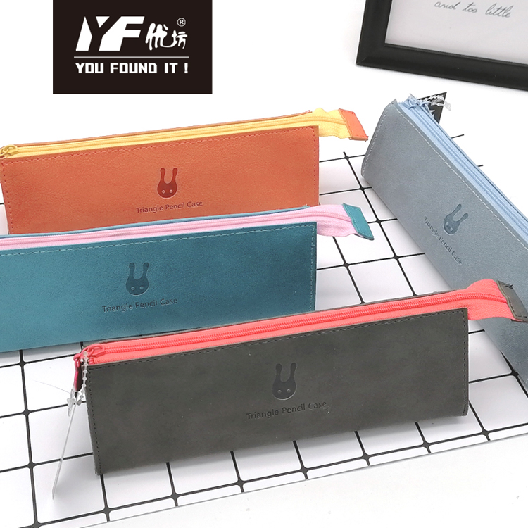 Custom printing simple cute fashion pu pencil case