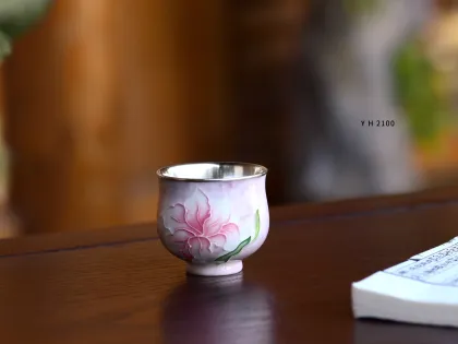 Artisanal Pink Flower Tea Cup for Tea Enthusiasts