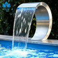 Fuente de cascada de piscina de acero inoxidable