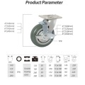 Heavy-Duty High Elastic Side Brake Casters Wheel