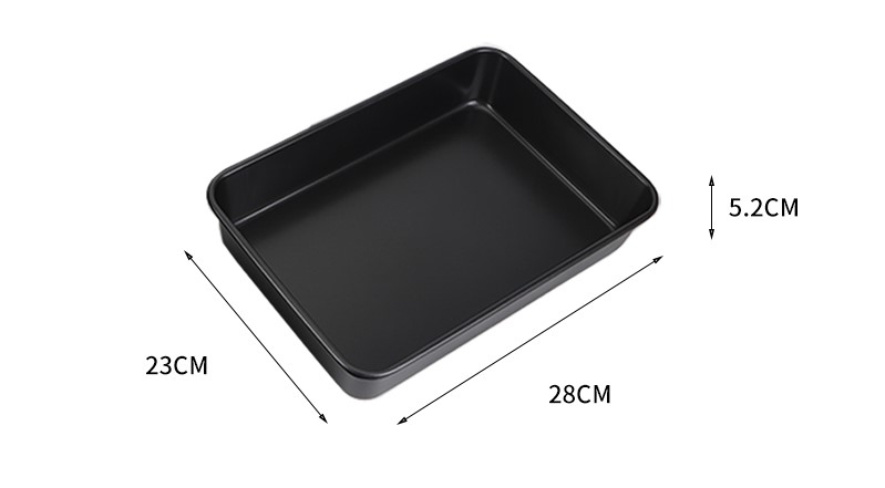 11”rectangular carbon steel cake pan-black 01