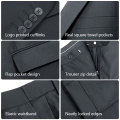 WYWK 2 Piece Men's Suit Wedding Party-Dark Gray-XS