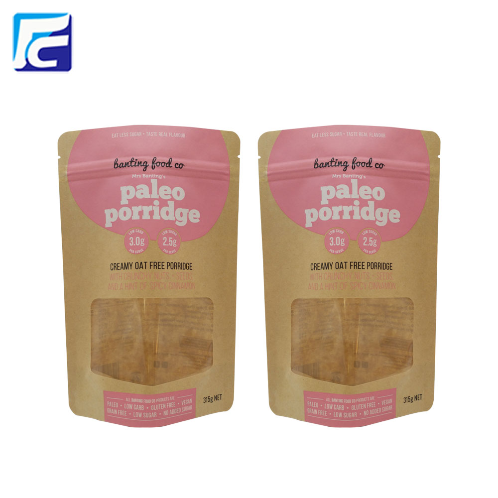 New Design Kraft Paper Bag With Clear Window