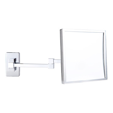 Single side magnifying square wall mirror