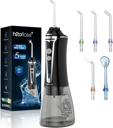 Portable 2500mAh h2Ofloss Water Flosser - Cordless Oral Care Dental Water Flosser & Irrigator
