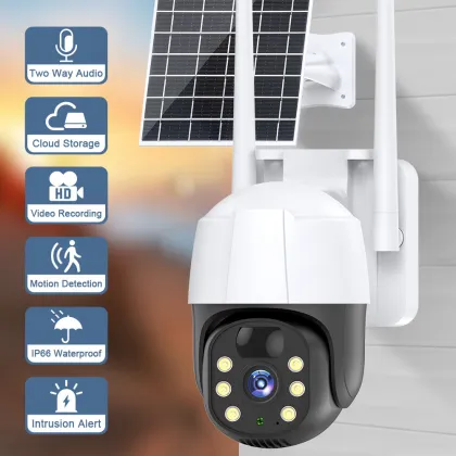 Wireless 360° Solar CCTV Camera with SIM 4G LTE Connectivity