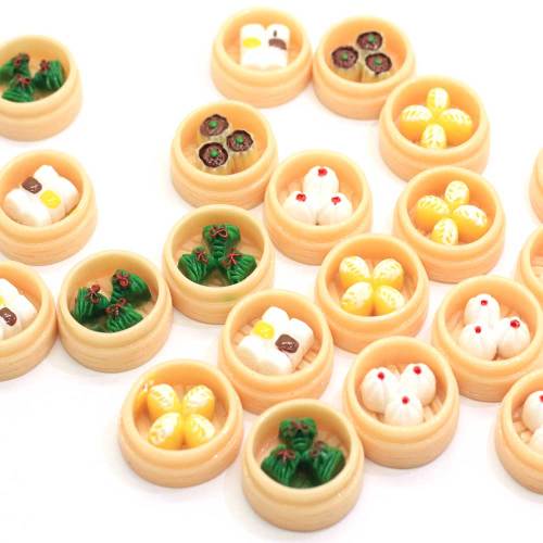 3D Mini Chinese Food Modelle Gedämpfte BrötchenDumplingsZongzi Figuren Miniaturen Puppenhaus Dekor Spielhaus Spielzeug