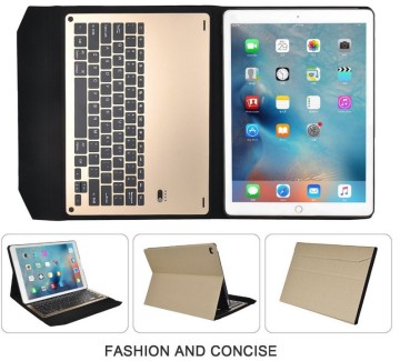 hot sale Keyboard Case for iPad Pro Ultra-thin aluminum Bluetooth Keyboard Portfolio Case for Apple ipad pro 12.9 inch tablet