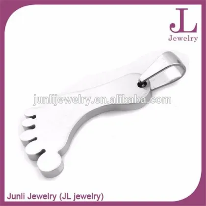 Stainless Steel Foot Pendant Silver Baby Foot Pendant