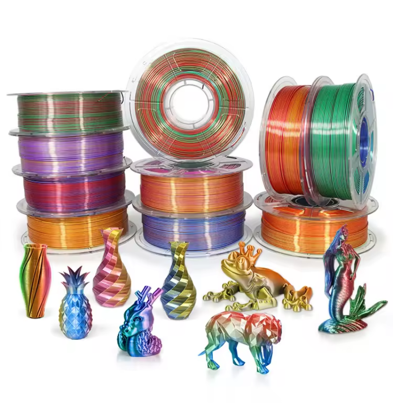 Tri-Color Silk PLA Filament 1.75mm