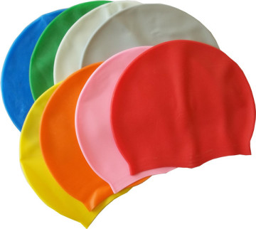 Logo Printed Multi-Color Women Silicone Swimming Cap
