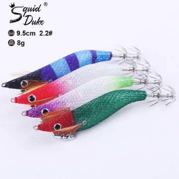 Squidduke 2.2 uv umpan: kain jepun egi squid jig dengan cangkuk bkk