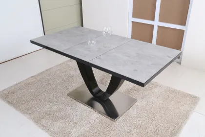 Creative Wooden Dining Table with U-Shaped Base: Ideal Family Restaurant Furniture in Expansion Dining Room