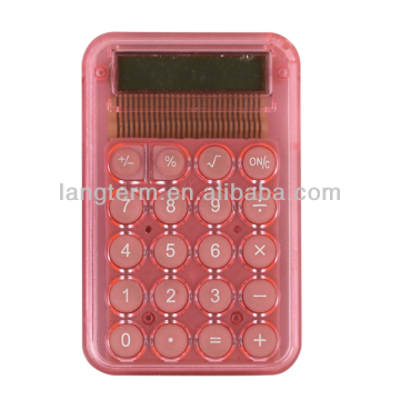 transparent color pocket calculator