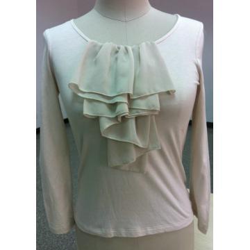 Blusa de las señoras de 50% Tencel algodón 50%