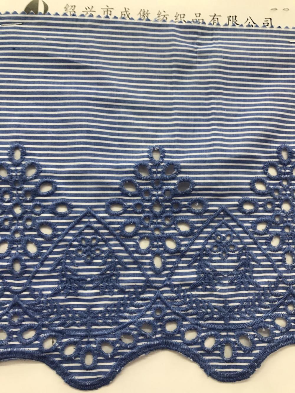 Purple skirt polyester embroider fabric