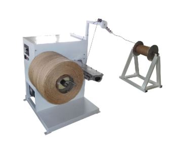 Paper rope rewinding machine