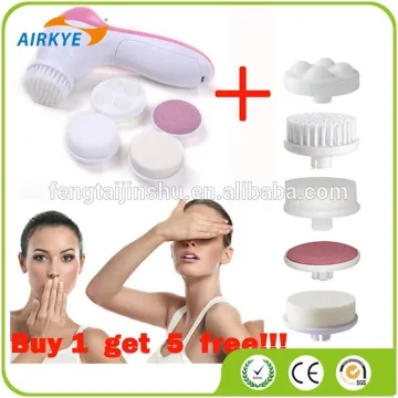 NEW 5 in1 Electric Cleaner Face Skin Care Beauty Facial Brush Massager Scrubber