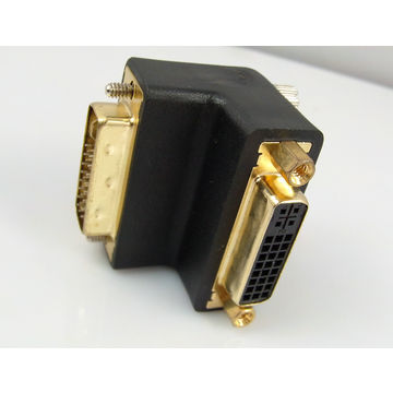 DVI Adapter, Male to Female, 90 Degrees Viewing Angle