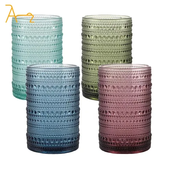 Vintage Red Wine Glasses and Colored Glassware: Stylish Goblets for Juice and Wine Drinking