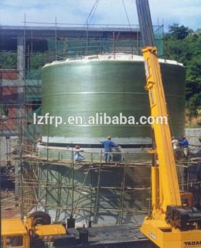 Large GRP tank made on site