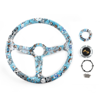 JDM Graffiti Cartoon Pattern Steering Wheel for Racing Games
