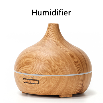 Wood Grain Essential Oil Humidifier, High Mist, Smart Remote