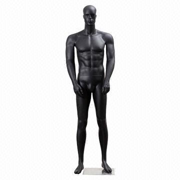 Fashionable Black Male Mannequin, Made of FRP Material, 188cm Height